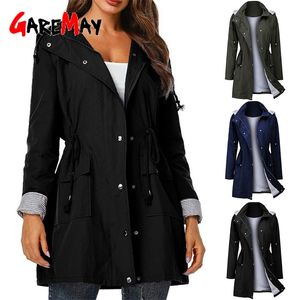 Chaqueta cortavientos de moda para primavera y otoño para mujer, chaqueta para correr con capucha, prendas de vestir con cremallera, abrigo impermeable, chaquetas para mujer, cárdigan 201030