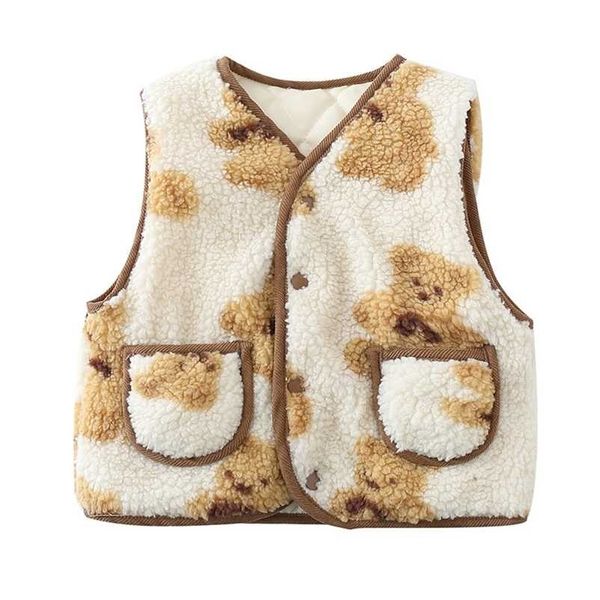 Printemps automne filles épaissir gilet chaud bébé garçons gilet enfants vêtements d'extérieur enfants vestes en flanelle sans manches jack 211203