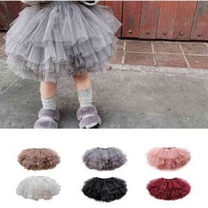 Printemps Automne Infantile Bébé Filles TuTu Jupes De Mode Fluffy Tutu Princesse Dance Party Tulle 210429