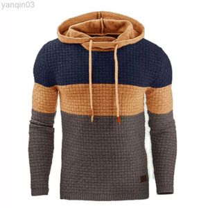 Lente herfst items European Beauty Men Hoodie lange mouw hoodie warm patchwork kleur streetwear sweatshirt l220801