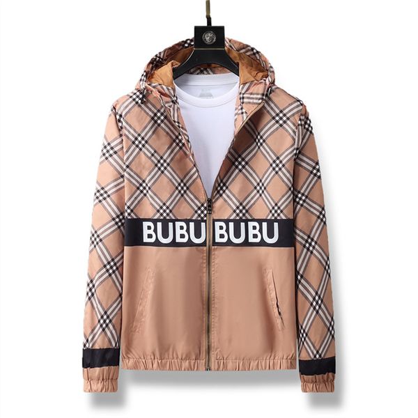 Spring Automn Jacket Designer Mens Woman Vestes Plaid Priding Fashion Hooded Sports Windbreaker Windrunner Suncreen Coat Baseball veste Veste M-3xl