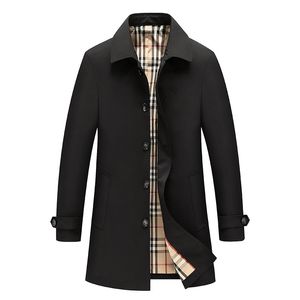 Printemps Automne Hommes Casual Trench Coat Hommes Vestes Mode Coupe-Vent Veste Slim Col Roulé Trenchs Manteaux Manteaux Top Qualité Cargidan Vêtements taille M-4XL