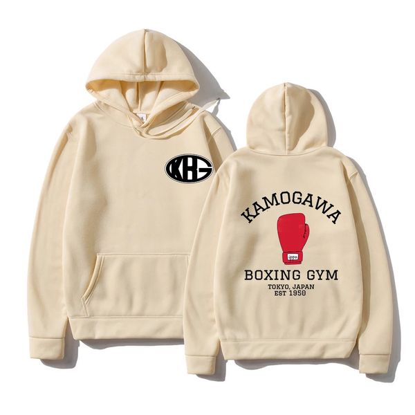 Printemps Automne Hommes Sweat à capuche Anime Hajime No Ippo Kamogawa Boxe Gym Imprimer Sweats à capuche y2k Femmes Sweat Hip Hop Harajuku Sudaderas 240126