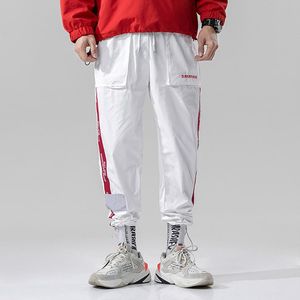 Lente herfst mannen jogging broek hiphop streetwear mannelijke kant afdrukken sport broek ademend casual mode joggingbroek man