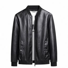 Spring Herfst Men Motorfiets Casual Leather Jacket Mens Faux Pu Jacket Man Biker Vintage Fi Jacket Coats Male plus maat 8xl 26ab#