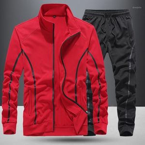 Lente herfst heren sportkleding sets casual trainingspak mannelijke joggingsportpakken 2 stuk sweatshirt + broek plus size 7XL1