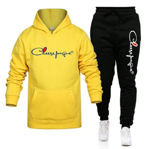 Printemps automne hommes survêtement ensemble survêtement hommes tenue à manches longues hauts capuche vêtements de Sport en plein air hommes à capuche marque LOGO imprimer