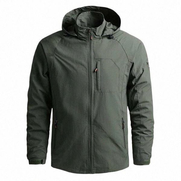 Printemps Automne Hommes Mince À Capuche Tactique Veste Hommes Imperméable À Séchage Rapide Veste Manteau Hommes En Plein Air Casual Alpinisme Vêtements Mâle 874R #