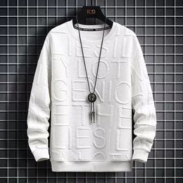 Primavera otoño sudadera para hombre moda coreana streetwear inglés manga larga top hombres tendencia hombres ropa harajuku pullover sudadera con capucha 240202