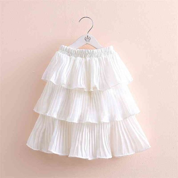 Spring Automne nouveauté 2-8 9 10 12 ans Enfants Vêtements Enfants Dentelle Dentelle Solide Couleur Solid Tulle Tutu Baby Filles Jupe en mousseline de mousseline de mousseline 210701