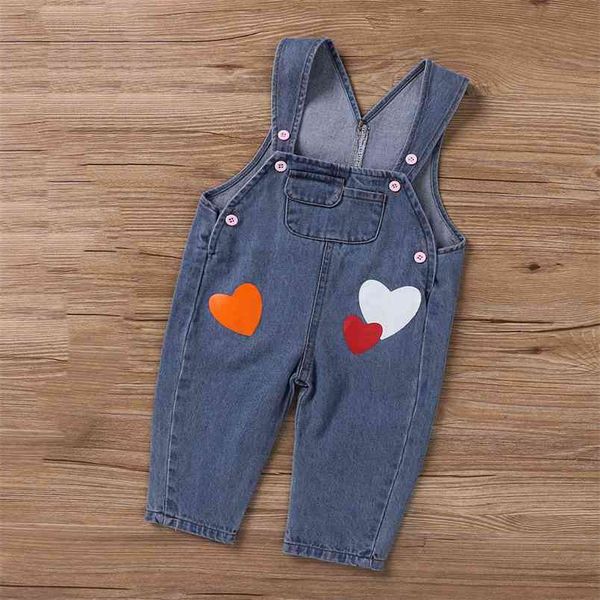 Monos de primavera y otoño para niños Jeans Pantalones para niñas Denim Boys Mono 210528