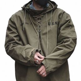 Lente Herfst Retro Cargo Trekkoord Werkkleding Leger Trui Kap Nieuwe Hoddies Militaire Mannelijke Windjack Oorlogsjas Werkkleding c0zh #