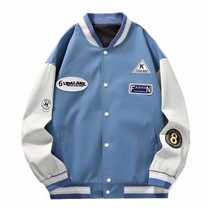 Lente Herfst Stiksels Baseball Jasje Mannen Winddicht Jas Casual Student Jassen Jeugd Schooluniform Paar L6eu #