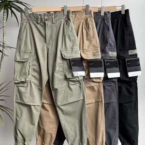 Printemps automne pierre Cargo pantalon décontracté hommes régulier coton pantalon mâle Combat tactique pantalon multi poches îles