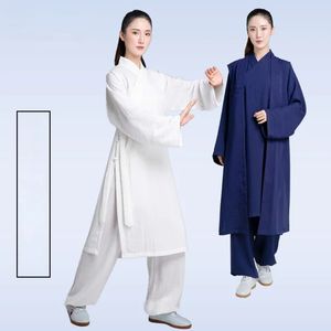 Taiji d'automne de printemps costumes femelles Taijiquan Practice Vêtements Sanbao Collier lin wudang vêtements taoïstes Arts martiaux Vêtements masculins