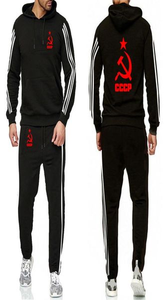 Spring Automne Tracksuit Men Hoodie Sweatshirt JacketSweatpants Suit Unique CCCP Russe URSS SONIET UNION PRINT SPORTS VWEAR3949784