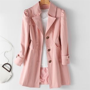 Printemps automne Trench Coat OL dames Femme longues femmes coupe-vent grande taille Femme 5xl 210820