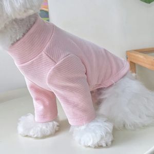 Printemps automne des vêtements de chien d'hiver tshirt pyjamas chiot vêtements caniche yorkle schnauzer pomeranian bichon vêtements costumes 240412