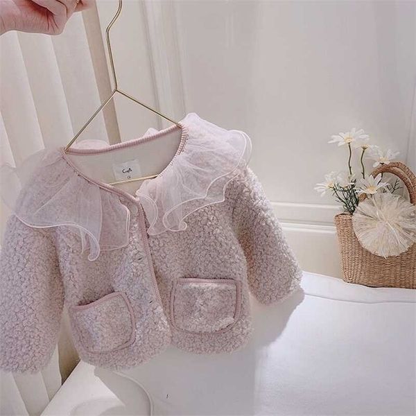 Printemps automne / hiver / été filles enfants manteau confortable mignon volants bébé vêtements enfants vêtements pardessus vestes 211204