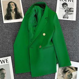Printemps automne femmes Blazers élégant coréen décontracté solide costume veste mode femme manteaux bureau dame vêtements d'extérieur 240321