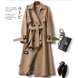 Printemps Automne Femmes Casual Trench Coat Femmes Vestes Mode Coupe-Vent Veste Col Roulé Trenchs Manteaux Manteaux Top Qualité Cargidan Femmes Vêtements 4XL