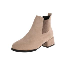 Lente herfst womens laarzen dames vrouwelijke merk mode casual designer luxe enkellaarzen schoenen vrouw laarzen voor vrouwen