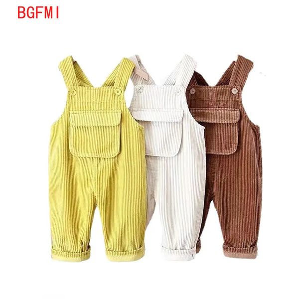 Primavera bebé niño monos niño babero pantalones mono infantil ropa para niños niños tirantes de pana otoño niñas trajes 240226