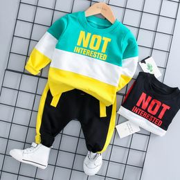 Spring Baby Girl Boys Clothing Set Inbeen kleding Pakken Casual Sport Katoen T -shirtbroek 2 stks/Sets Kid Child Toddler Tracksuits