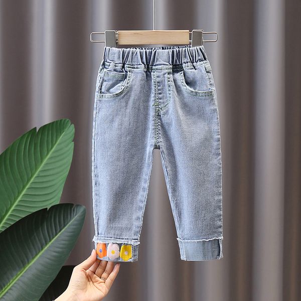 Printemps bébé filles vêtements enfants tenue Stretch Denim pantalon pour enfant en bas âge filles vêtements 1 2 3 4 5 6 bébé anniversaire pantalon jean