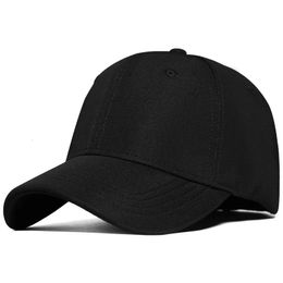 Spring terug gesloten Sport Sun Hat For Big Bone Man Solid Color Plus Maat Gebouwde honkbaldop 56-58cm 58-60 cm 60-62cm 240513