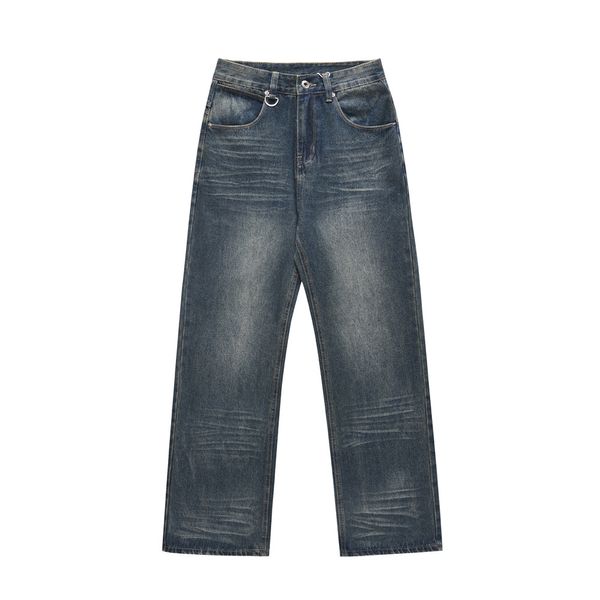 Printemps bleu Cargo jean hommes Streetwear Denim survêtement pantalon grande taille XL XXL