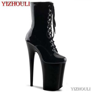 Spring Boots en 9 Autumn Inches High Sexy schoenen 23 cm dunne hak Pole Dance Night Club Party Ankle Boots T230824 776 T0824