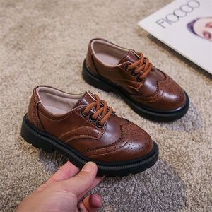 Zapatos de vestir de cuero para niños pequeños, calzado de vestir de rendimiento para estudiantes solteros, con fondo suave, primavera, 220615