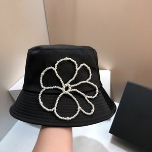 Printemps seau chapeaux pour femmes perle fleur grand bord chapeau extérieur respirant pêcheur casquette soleil chapeau Streetwear décoration