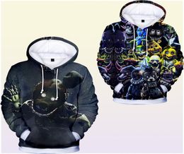 Lente kinderen cartoon 5 nachten bij Freddies Hoodies For Boy Girl 3D Print Sweatshirt Kids FNAF -kostuum voor tieners sportkleding Y24391041