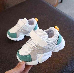 Lente kinderen schoenen kinderen zacht bodem mesh sport sneakers baby meisjes jongens ademende contrast kleur mix en match peuter schoenen g220527