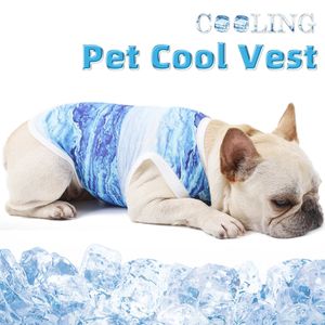 Spring refroidissement Summer Pet Vêtements Puppy Cool Dog Strap Cat Vest Instant Cooling Bulldog Pet Vêtements 240415