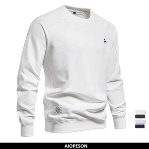 Sweat-shirt en mélange de coton pour hommes, pull à col rond, Design de Sport décontracté, printemps, 240307