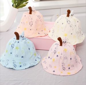 Printemps mignon bébé chapeaux de soleil étoile imprimer bébé garçon fille chapeau en plein air enfants seau chapeau enfants Panama chapeau bébé plage casquettes bonnet