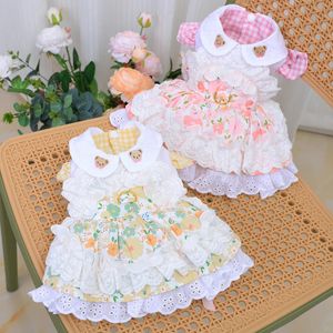 Robe de chien de printemps vêtements pour animaux de compagnie chat jupe tutu chiot yorkshire terrier poméranien maltais bichon chihuahua petit vêtements 240402