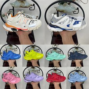 Spring Fall Casual Shoes Designer Mule Triple S Fashion Women Heren Track 3.0 Sneakers Rubber Lederen Doek Blauw Wit Black Red Pink Yellow Oranje Tracks Maat 36-45