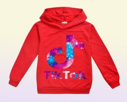 Sweatshirt voor lente herfst voor grote jongen meisje kleding mode kinderen capuchon print katoenen hoodies kind tik tok casual sport t shi261n4980085