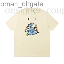 Festival de primavera Camisetas limitadas para hombres Diseñador de lujo Loes Clásico Versión alta Nueva camiseta de manga corta para hombres y mujeres Top suelto 8SNG