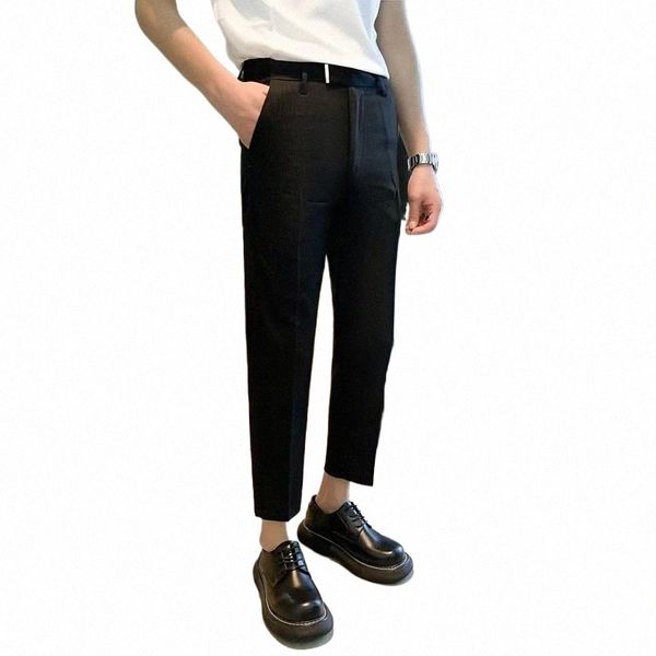 Primavera Fi hombres pantalones color sólido joggers streetwear estilo coreano pantalones de ocio masculino bolsillos sueltos 2023 pantalones casuales y387 d18e #