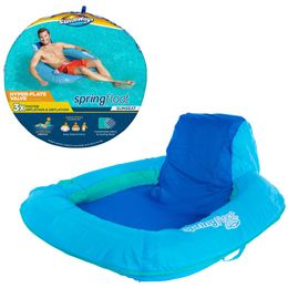 Assento flutuante de mola, espreguiçadeira inflável para piscina com encosto, flutuador de piscina para adultos