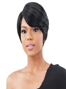 Spring Full Lace Huamn Hair Wig Virgin Brésilien Brésilien Machine de pixie Wig Cut Wigs for Black Women8276563
