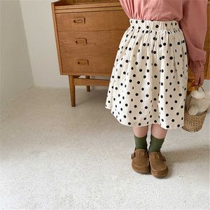 Lente Meisjes Leuke Dot Rokken Koreaanse Stijl Kinderen Zachte Casual All-Match Rok 1-7Y 210615