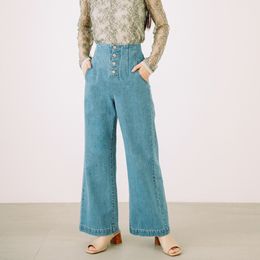 Lente hoge taille wide been back cross riem denim broek eenvoudig casual vaqueros mujer trendy allemaal match losse jeans 210514