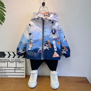 Chaqueta de diseñador para niños de primavera, chaquetas de astronauta para niños, rompevientos, abrigo para niños con capucha y cremallera para exteriores