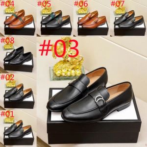 2024 Lente luxueuze Italiaanse hoogwaardige zwartbruine lederen schoenen voor mannen lederen schoenen Wedding Designer G Dress Shoes Patent Loafers Casual schoenfeest
